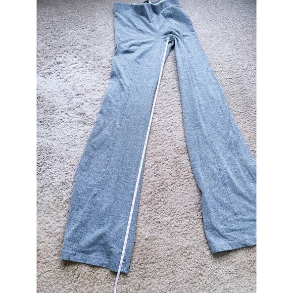 MONROW Flare Lounge Pants XS Heather Gray Stretch Neutral Luxury Cozy Athleisure - Picture 6 of 7